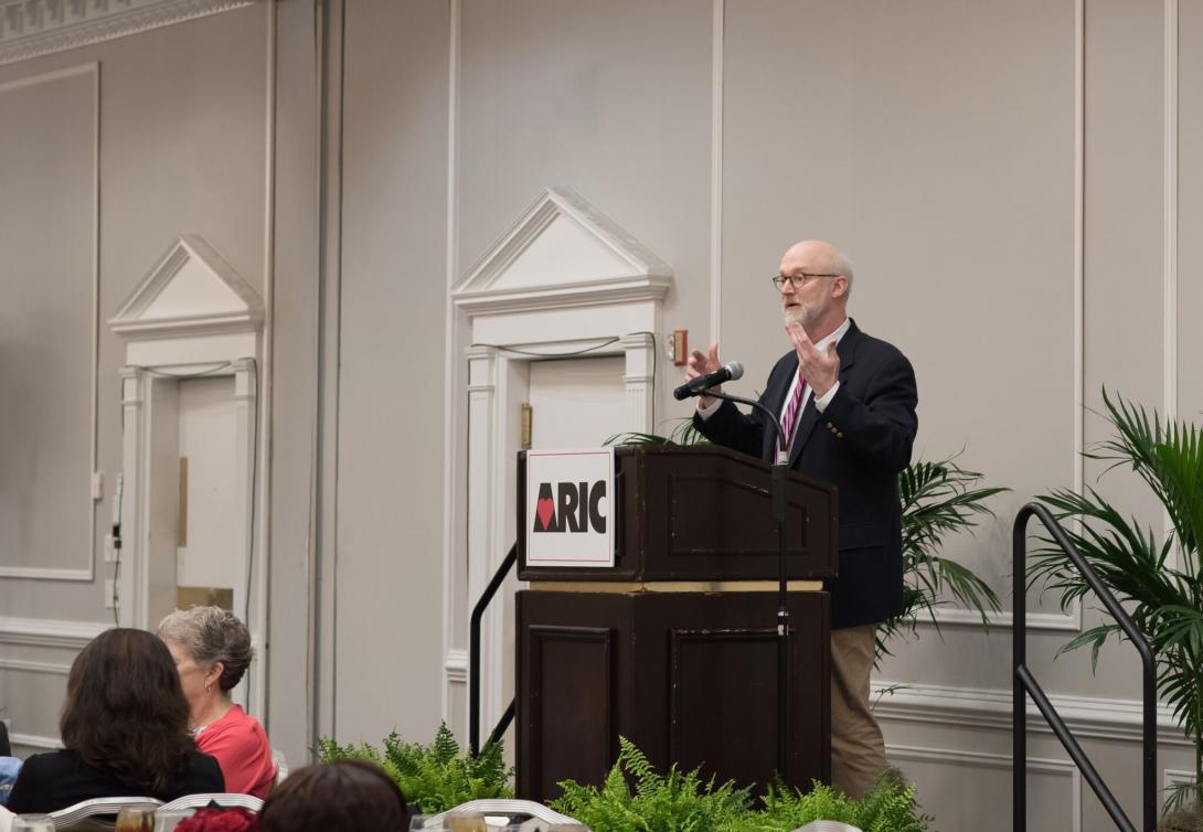 Dr Thomas Mosley speaking at Jackson recent participant appreciation luncheon